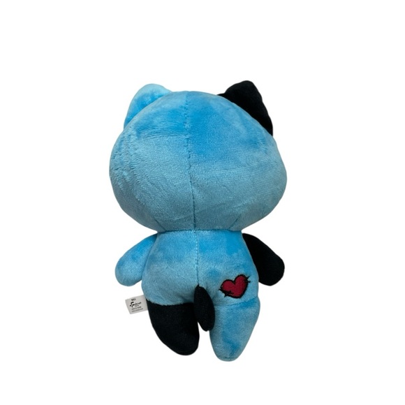 Fukuya PatchPatchFriends 8” Inch Mini CAT Plush Doll Black And Blue button eyes - Picture 5 of 7